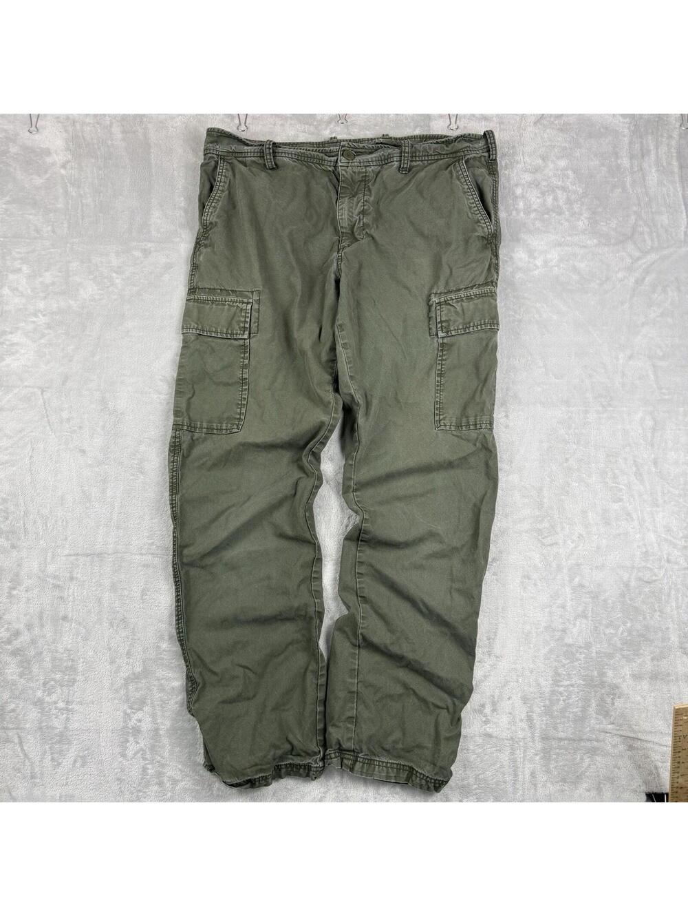 Y2K Old Navy Cargo Pants Fit38x31 Green Faded Utility Military Workwear Straight